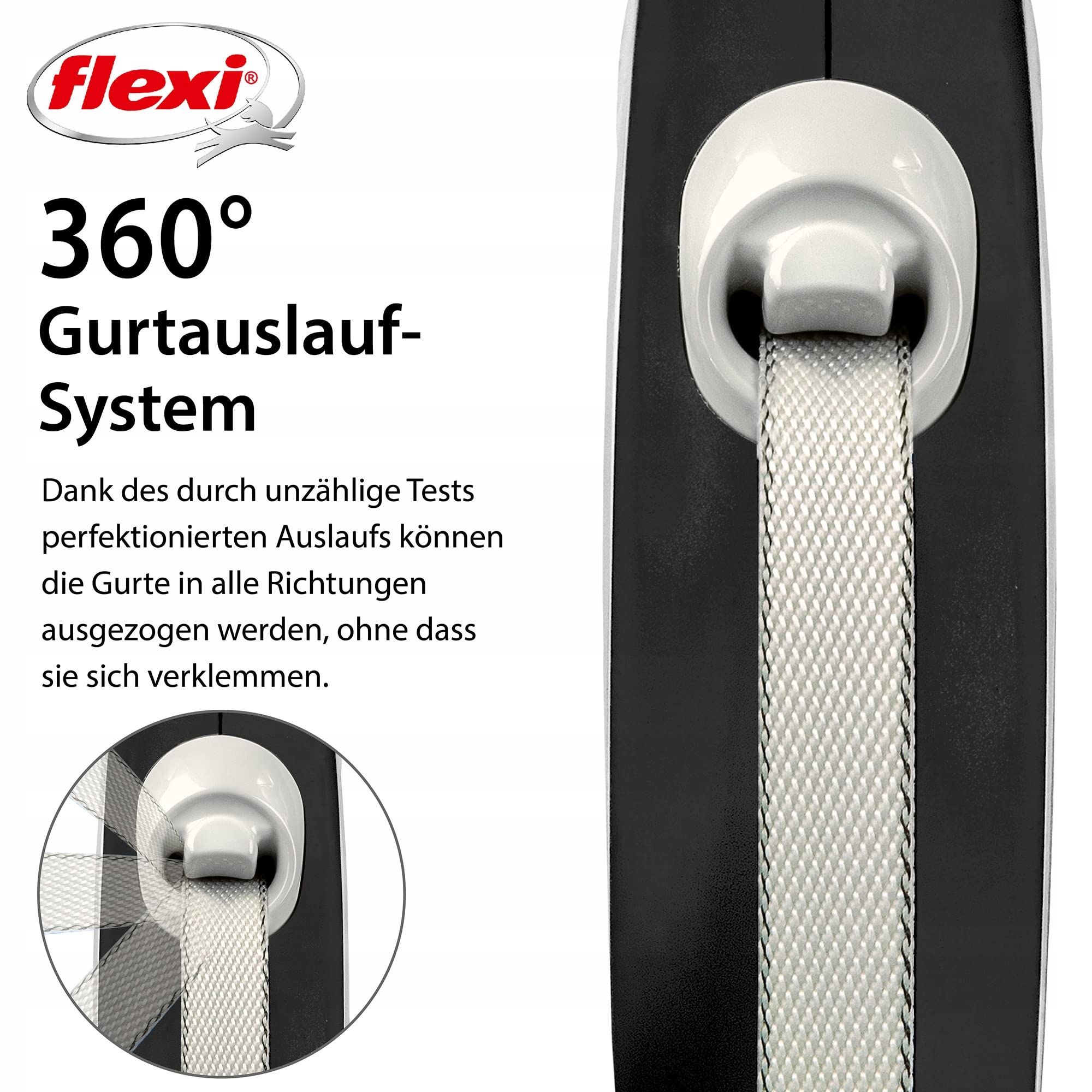 FLEXI Smycz Automatyczna New Comfort Czarna S 5m — miniatura 3