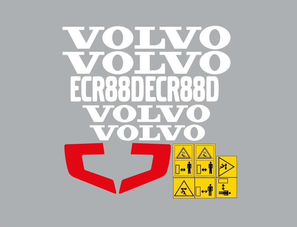 Samolepky s nálepkou Volvo ECR88D