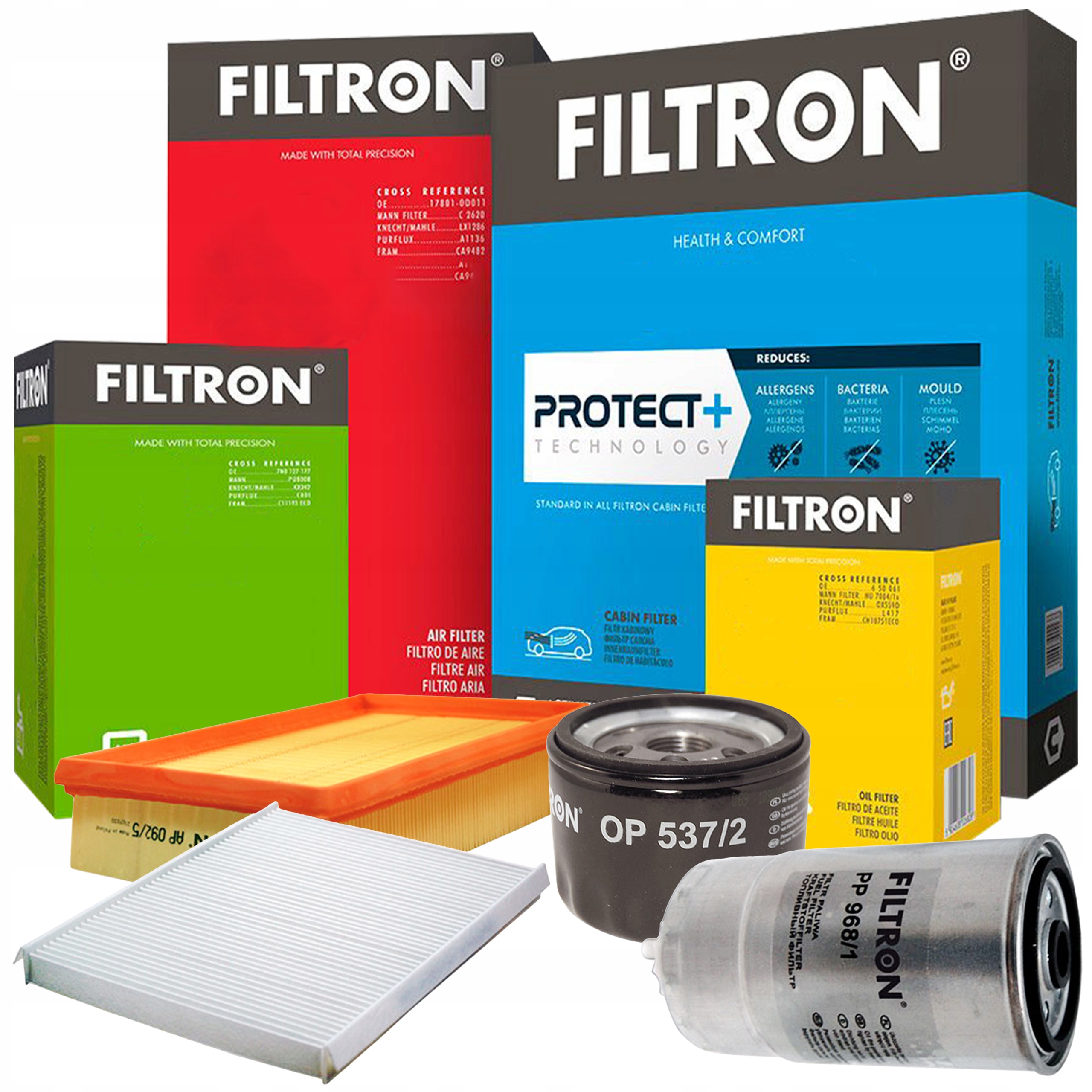 Fiat Stilo 1.9 Jtd Sada filtrů Filtron 4 filtry Komplet 2001-2008