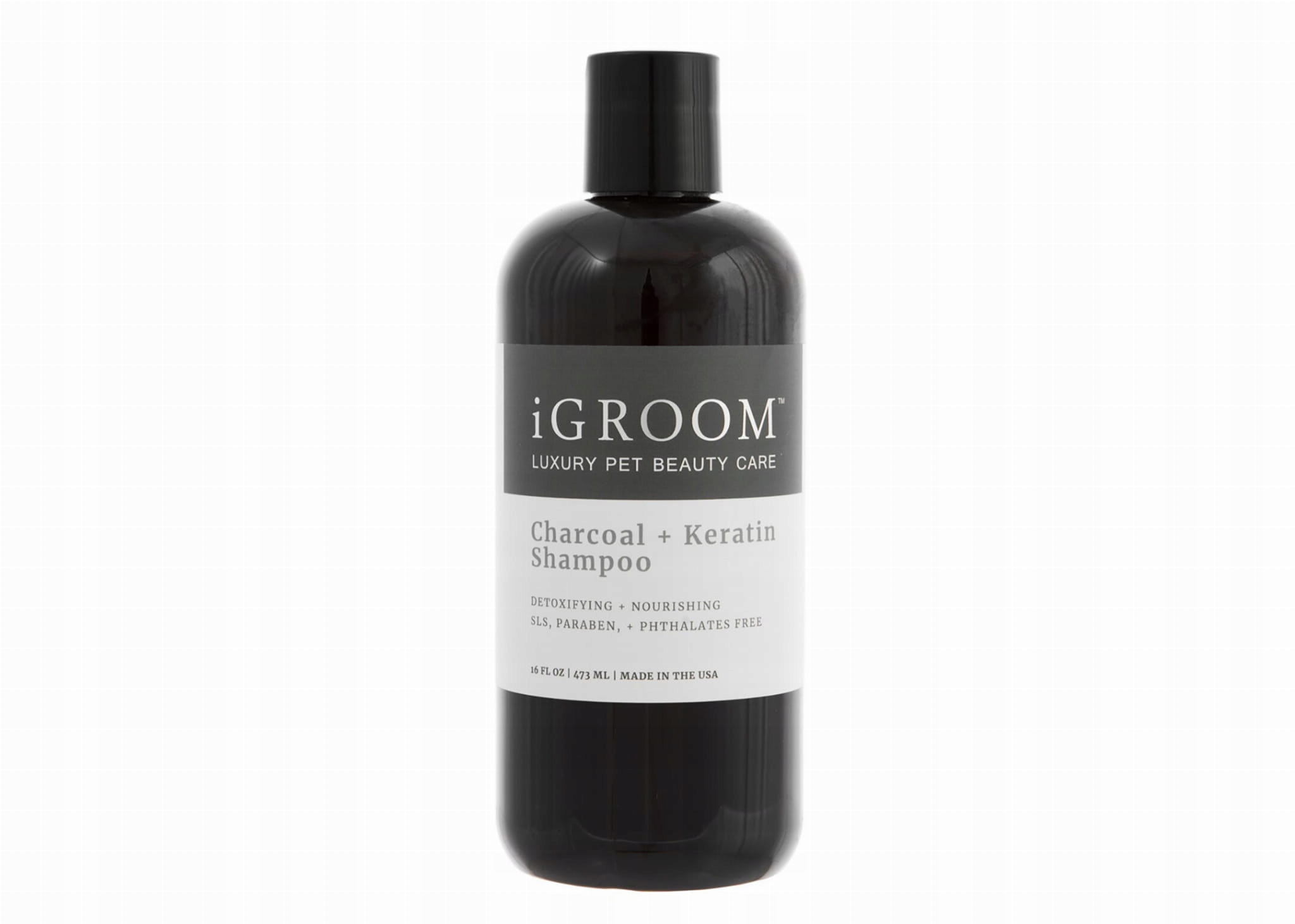 Levně Šampon s bambusovým uhlím a keratinem iGroom Charocal Keratin Shampoo