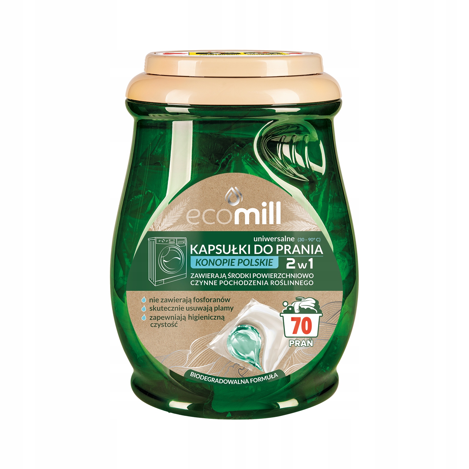Levně Ecomill univerzální prací kapsle Polské Hemp 70 ks