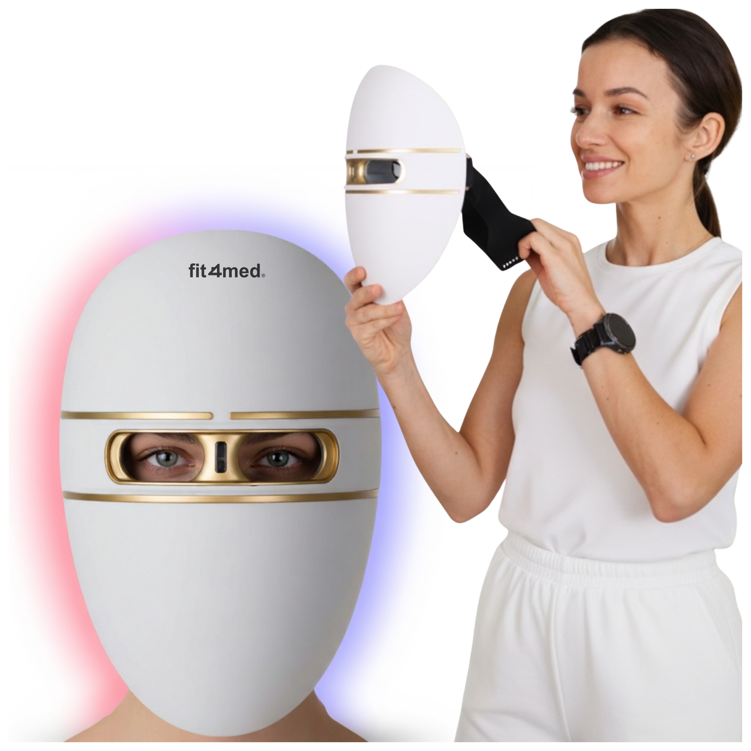 Led Maska Na Obličej Čištění Obličeje Lifting Akné 4 Režimy Pilot Spa