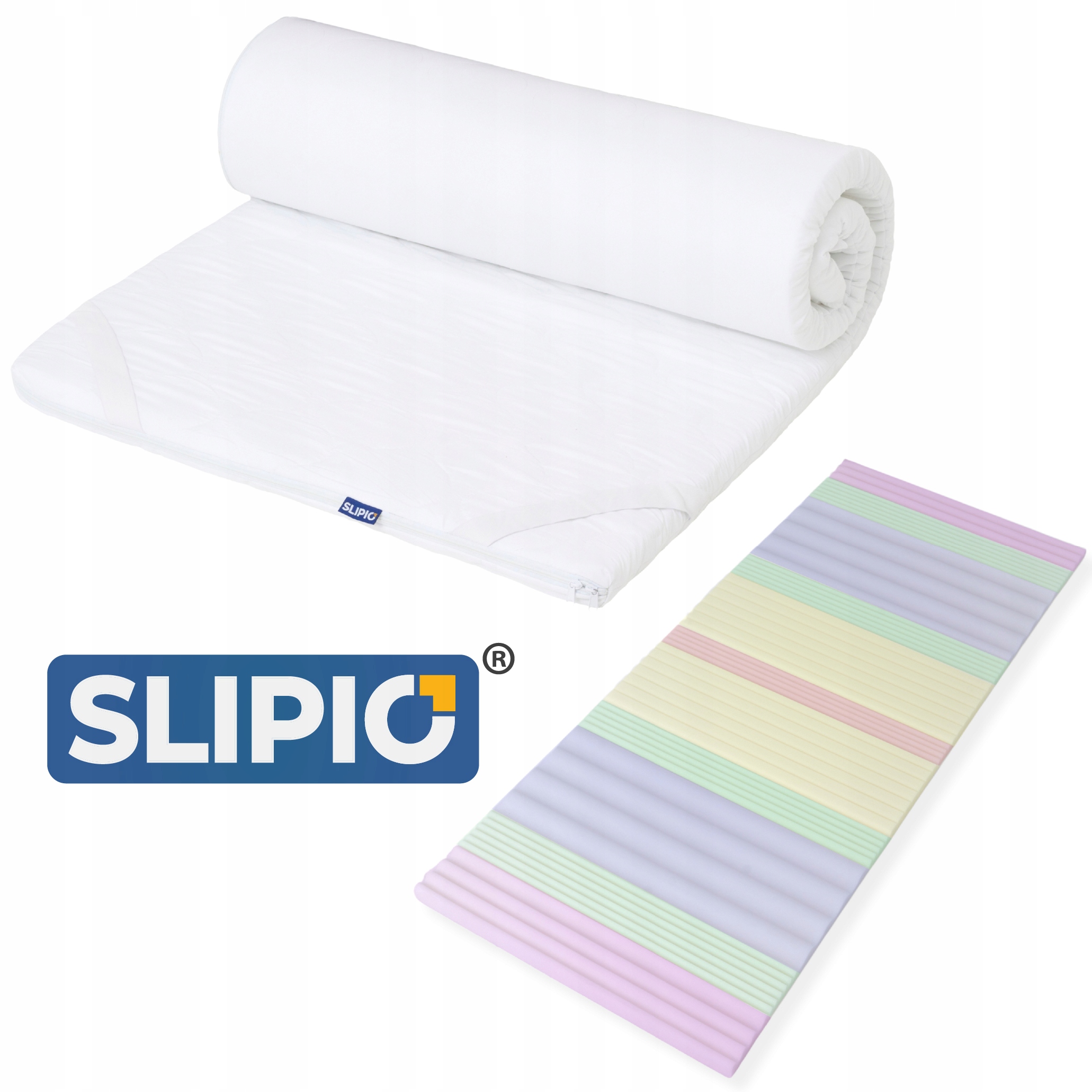 Materac Nawierzchniowy Masujący 5 Stref Ergo+ 80x190x6cm Topper Pianka