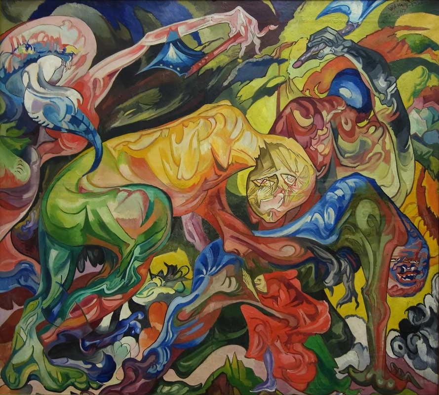 Rep Witkacy Walka 100x90 obraz płótno Art Lue