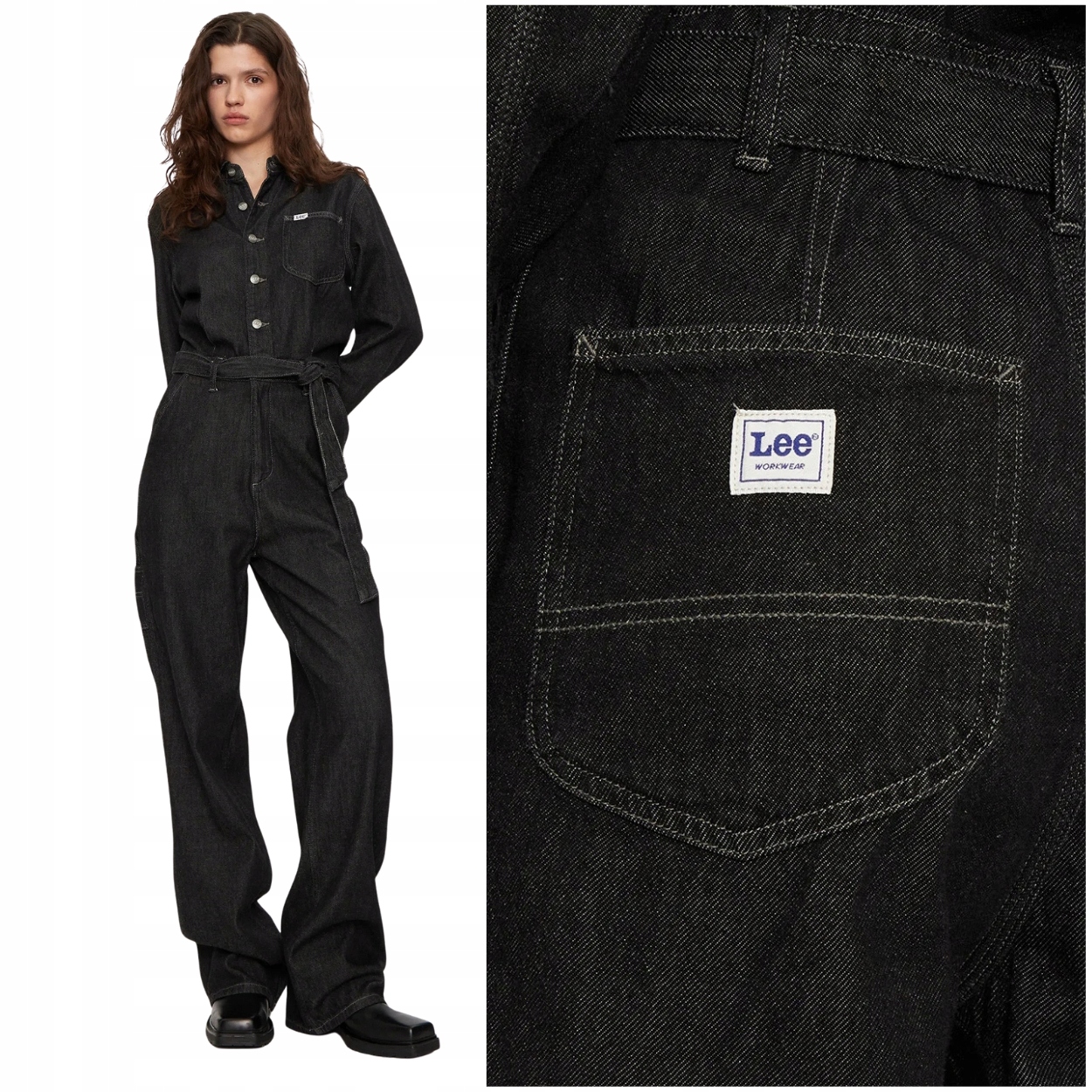 Lee Chore All Workwear Astral Voyage černý dámský džínový oblek S