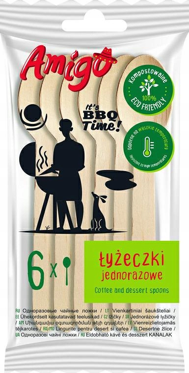 

Gosia Amigo Łyżeczki Jednorazowe Drewniane 12szt 7