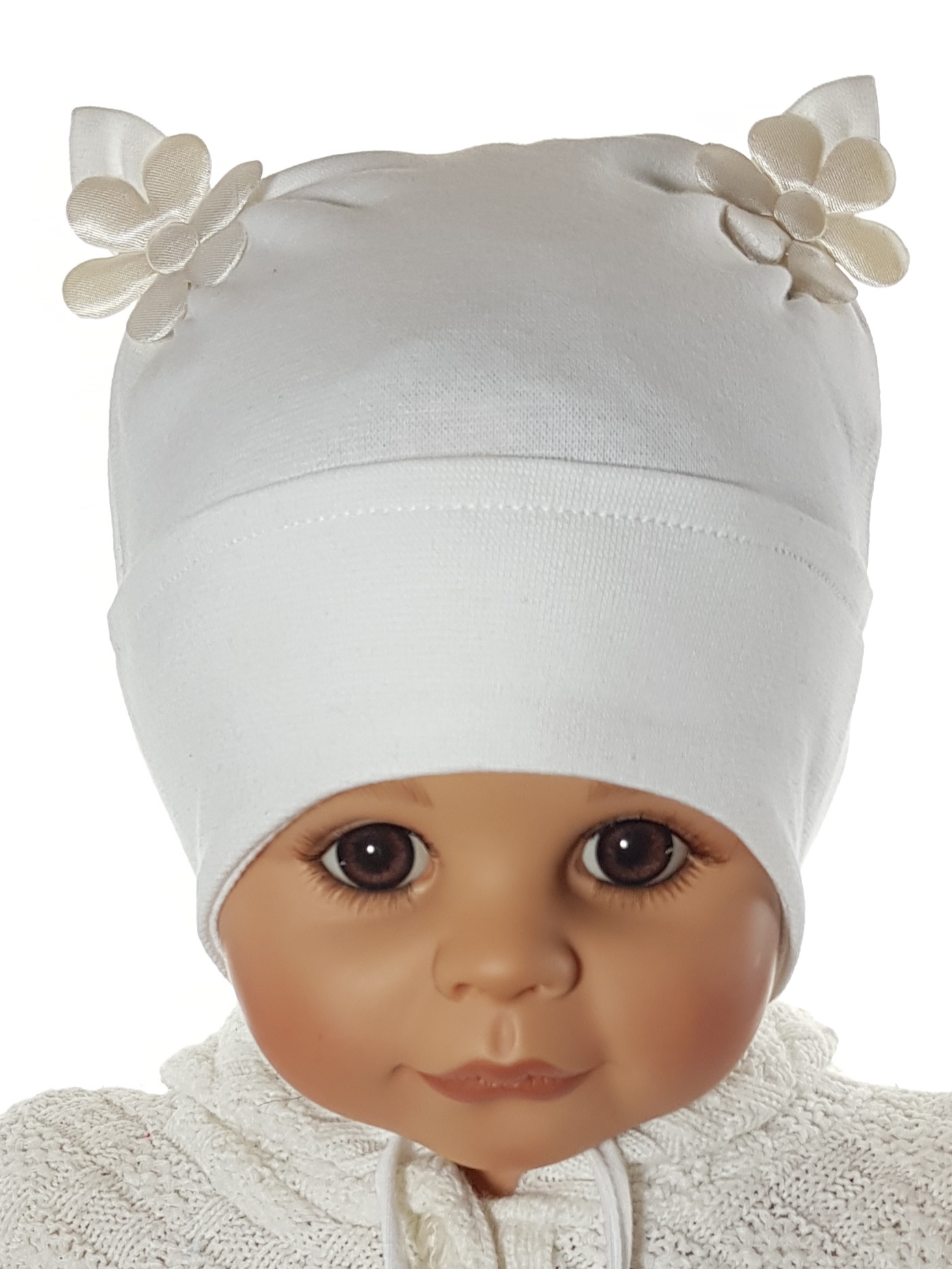 

Wiosna Czapka 2KWIATKI Kokardki Wiązana 0-3LAT 10K