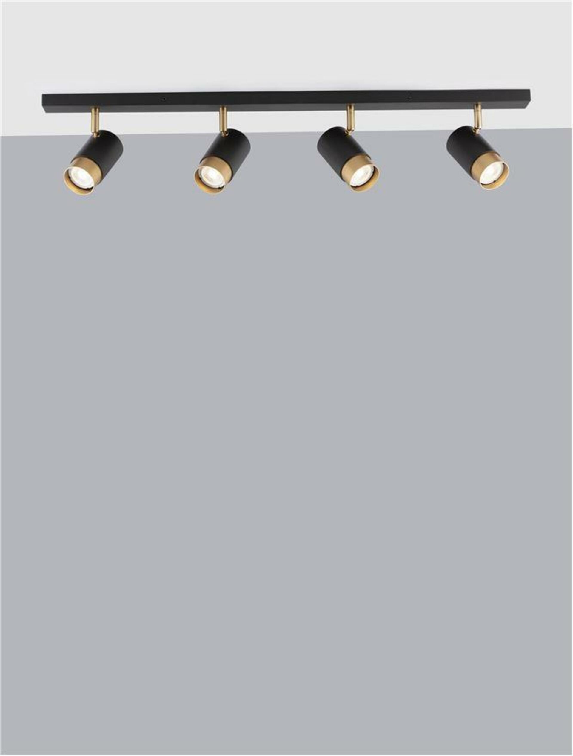 Nova Luce bodové svietidlo Pogno čierna a zlatý hliník GU10 4x10W IP20 220-24
