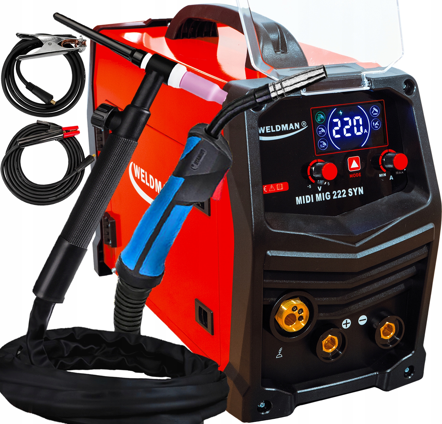 Svařovací Stroj Weldman MIDI Mig 222 Synergie 220A Tig