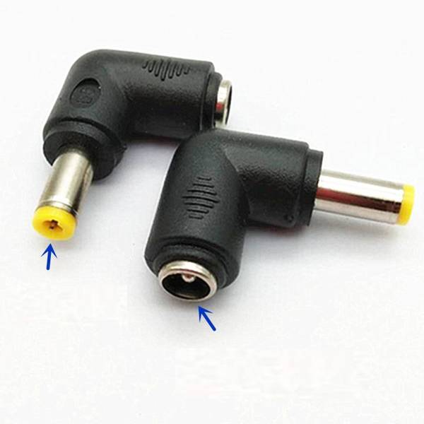 Adapter kątowy DC gniazdo 5.5X2.1 do wtyk 5.5X2.5 - Przejściówka Model 5.5X2.1 / 5.5X2.5