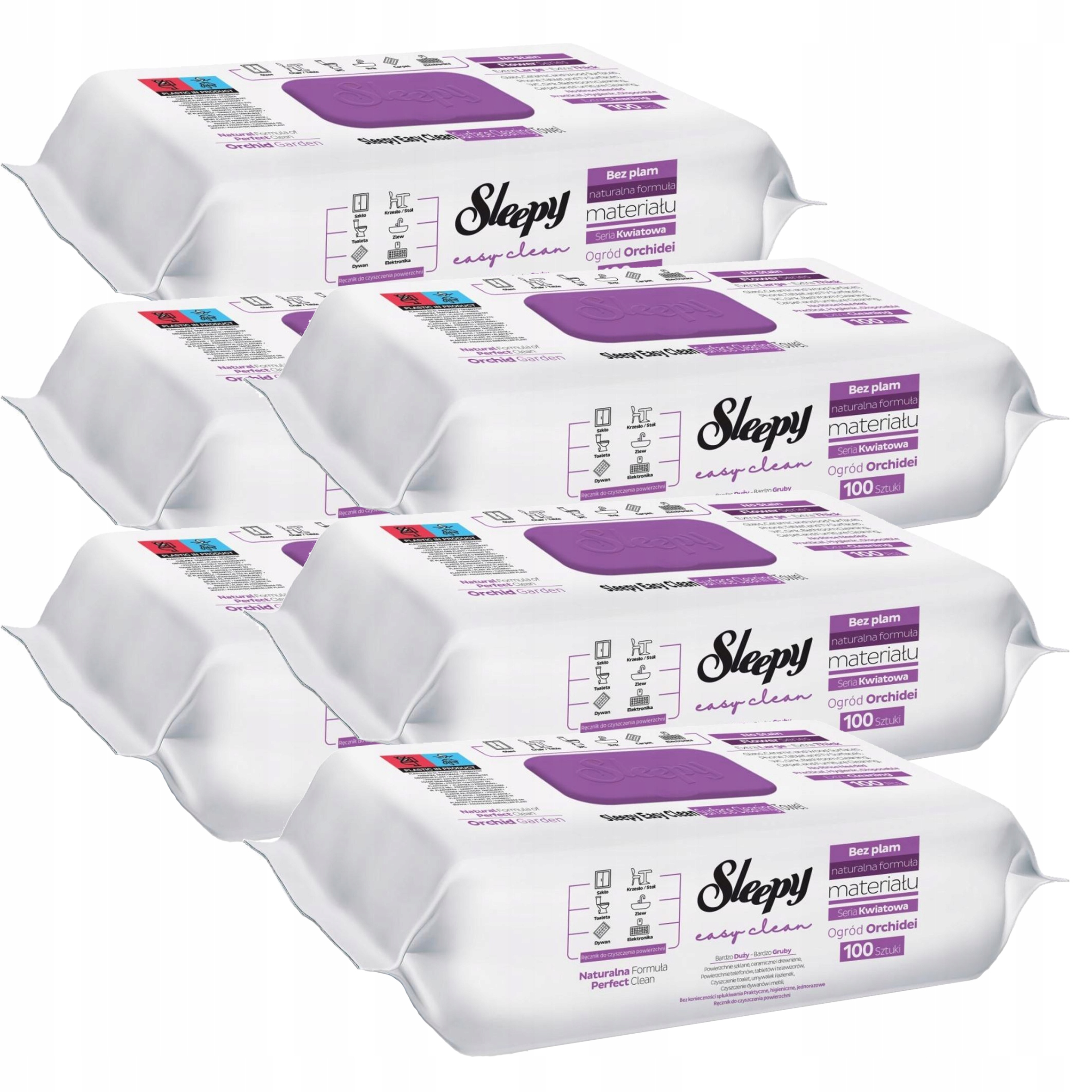 Levně Vlhčené ubrousky z netkané textilie Sleepy Vůně Orchidej 6x100 Kusů