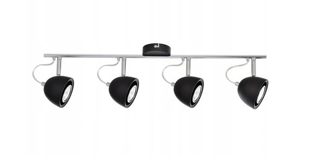 Lampa spot loft czarna nowoczesna regulowana gu10