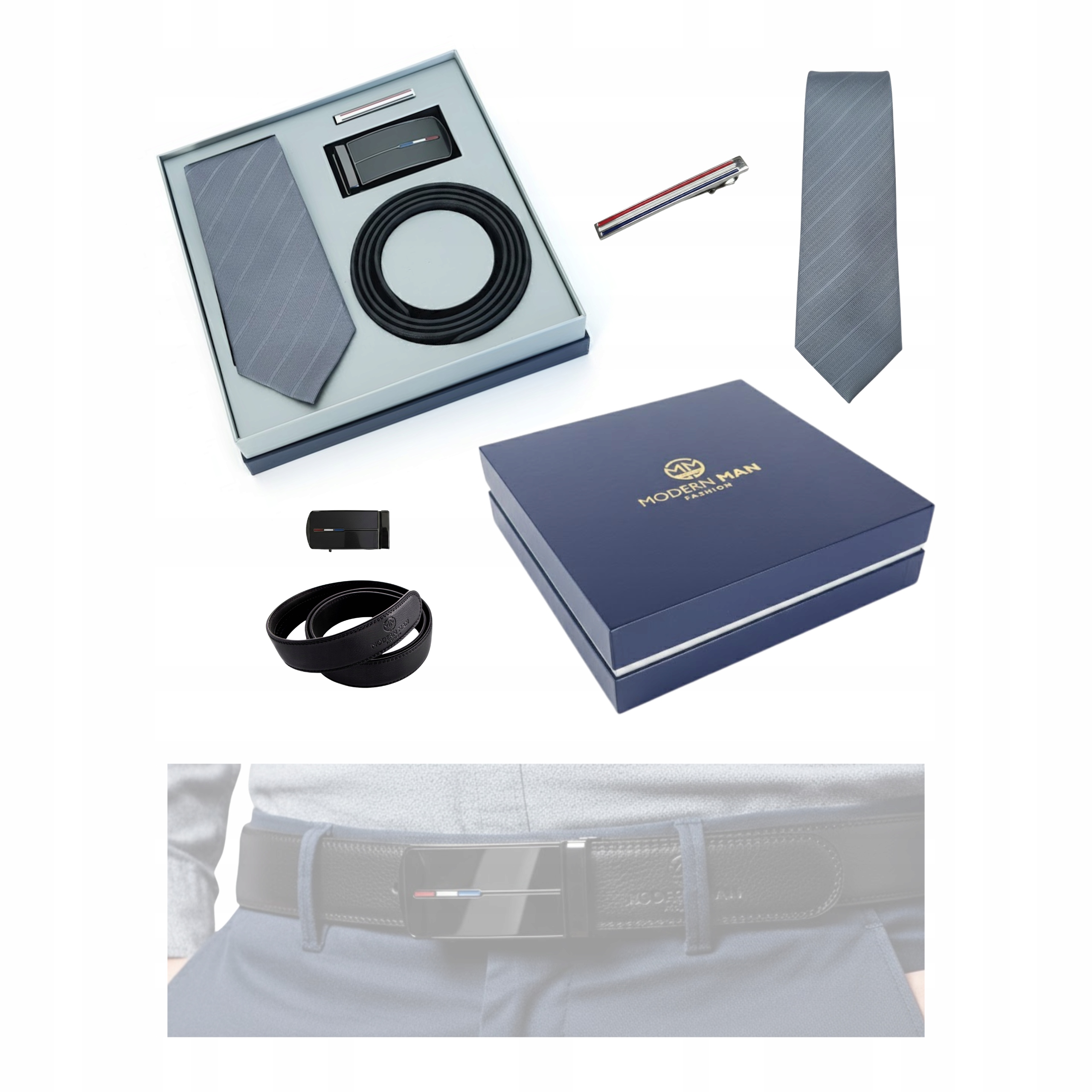 Dárková Sada S Kravatovou Sponkou A Páskem Vánoční Sada Mikuláš