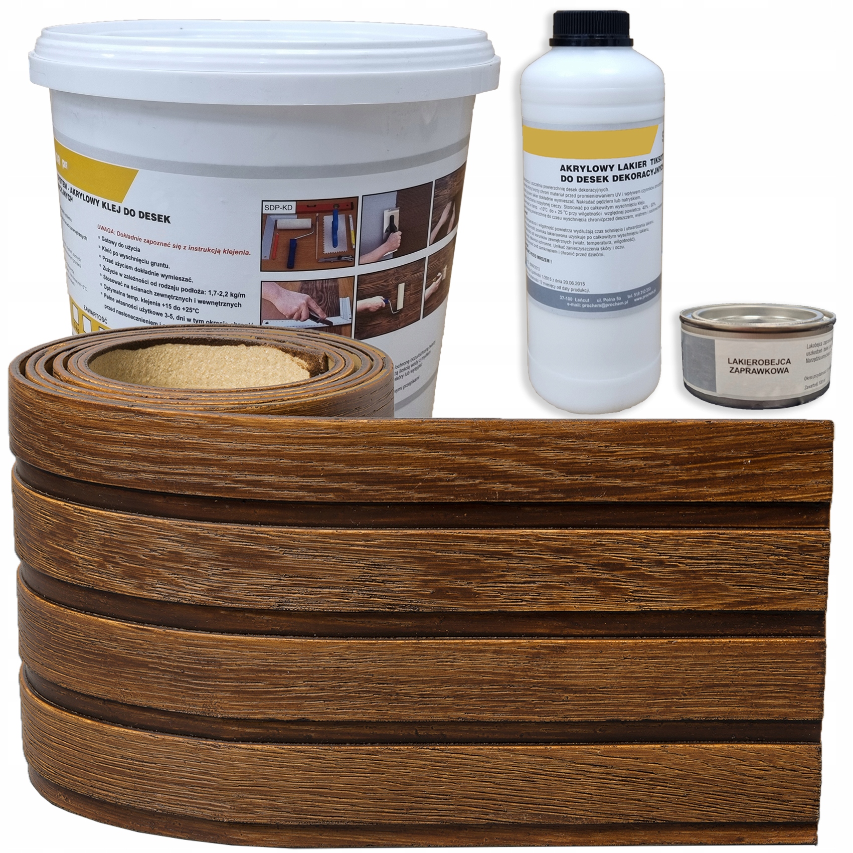 Fasádní lamely Dekorativní sada natřená Tmavý Dub na 1 m²