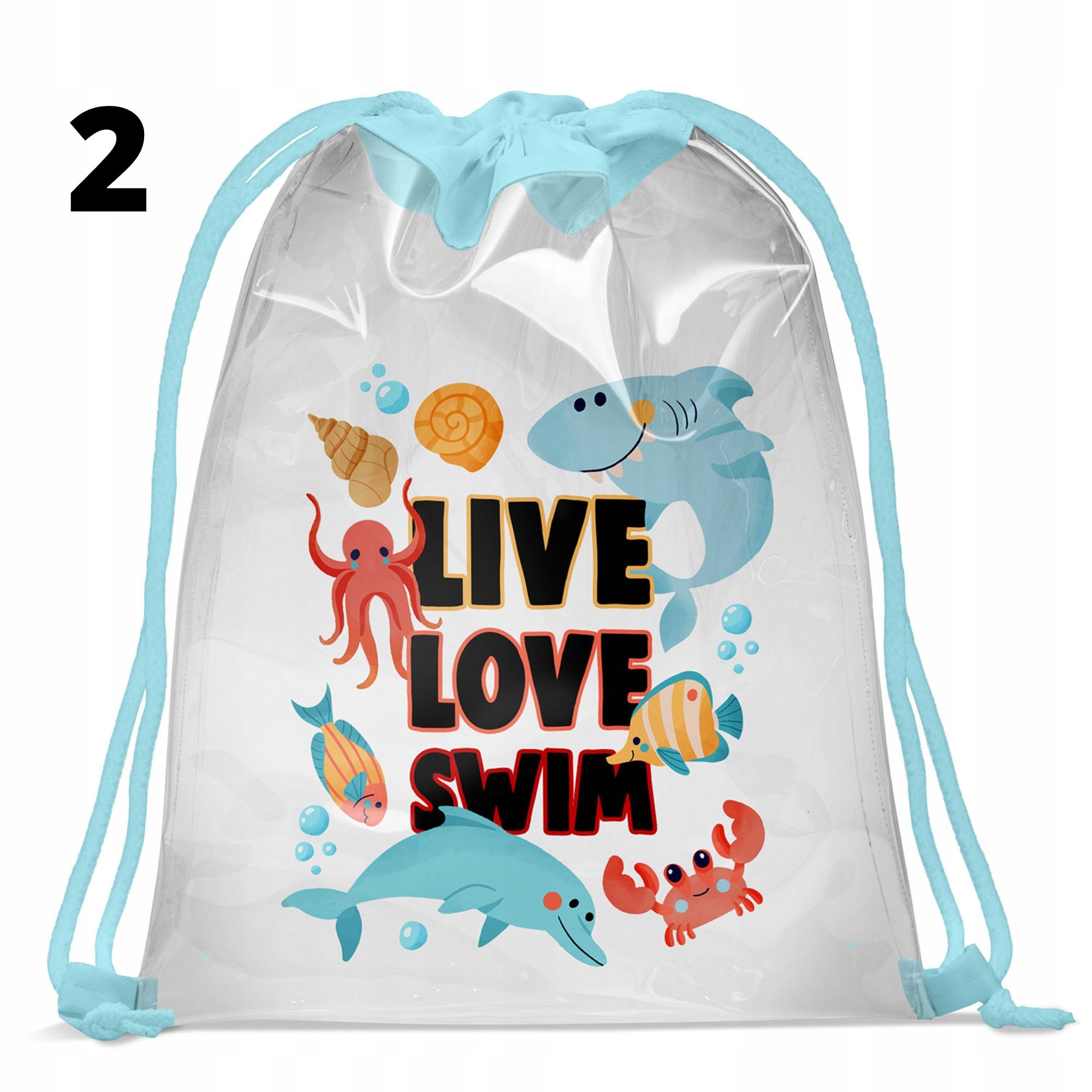 Worek Torba Plecak na Basen Przezroczysty Imię Marka Ferocity