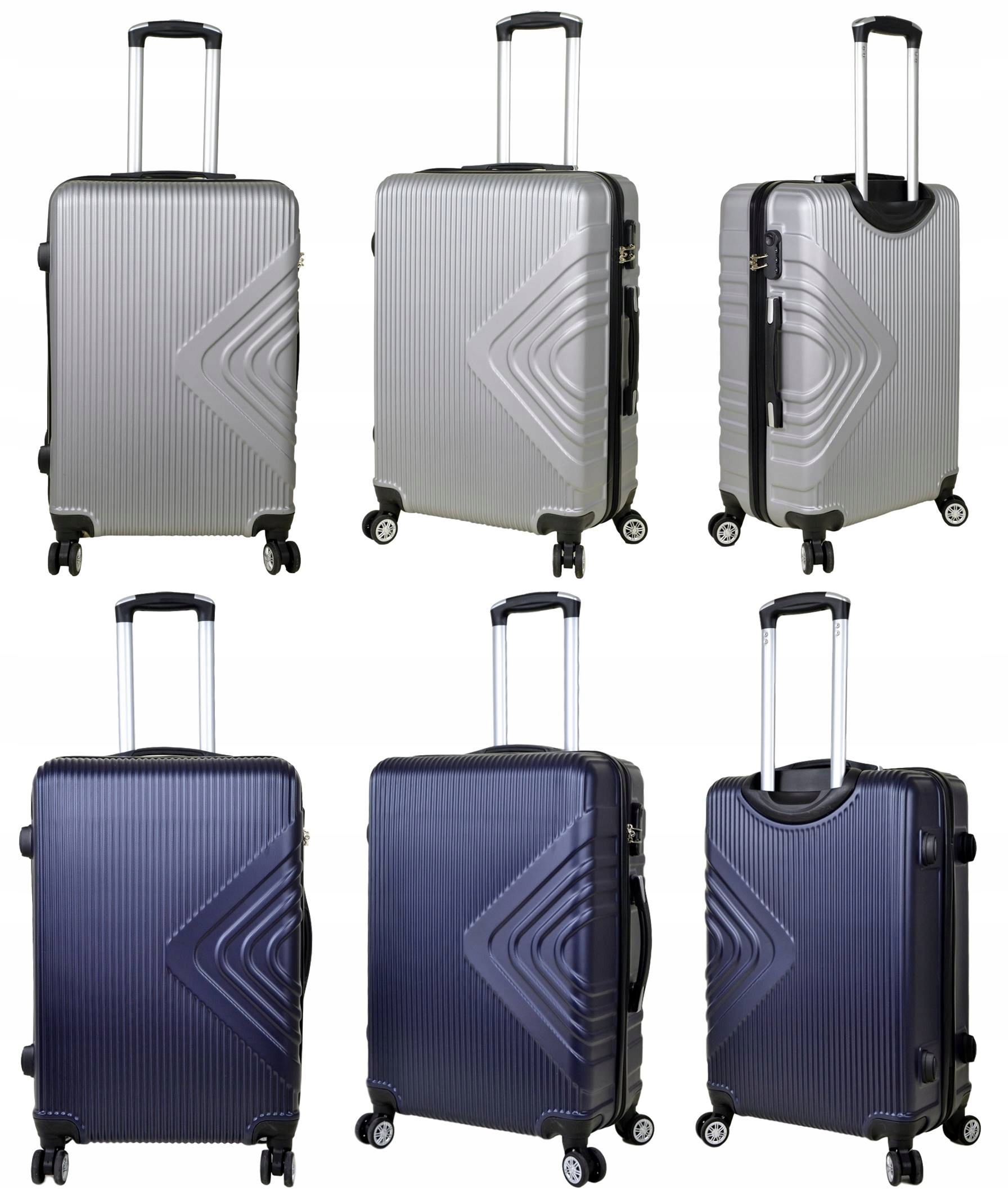 ŚREDNIA WALIZKA PODRÓŻNA ABS SUNBAG - MODEL 8082 Kolor szary