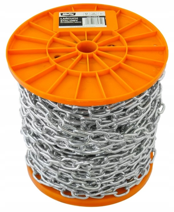 Technický Ocelový Řetěz S Krátkým Článkem 4 MM, Pozinkovaný Na Metry