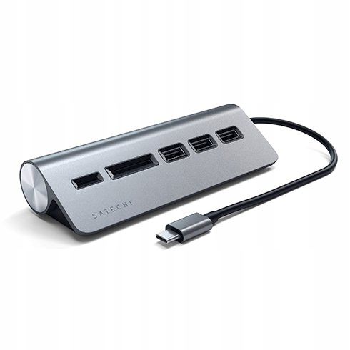 Satechi Usb-c Hub & Card Reader Space Gray Aluminium St-tchcrm