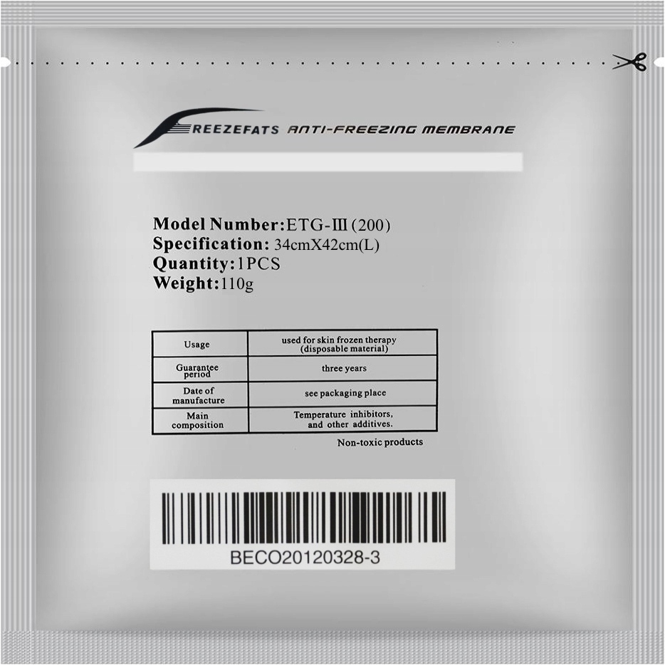 Membrána pro kryolipolýzu Cosmedwar 42 cm x 34 cm sada 20 ks