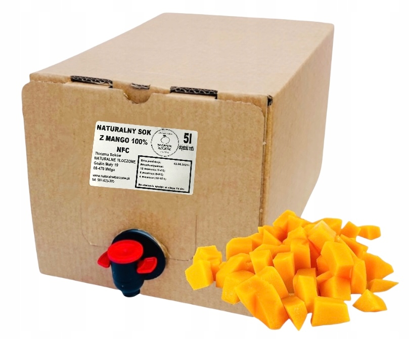 Levně Mangová šťáva 100% 5 l (v Kartonu) přírodní, Nfc