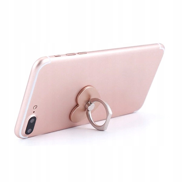 UCHWYT RING HOLDER NA TELEFON SERCE RÓŻOWE PIERŚCIEŃ PALEC STOJAK PODSTAWKA Kolor różowy