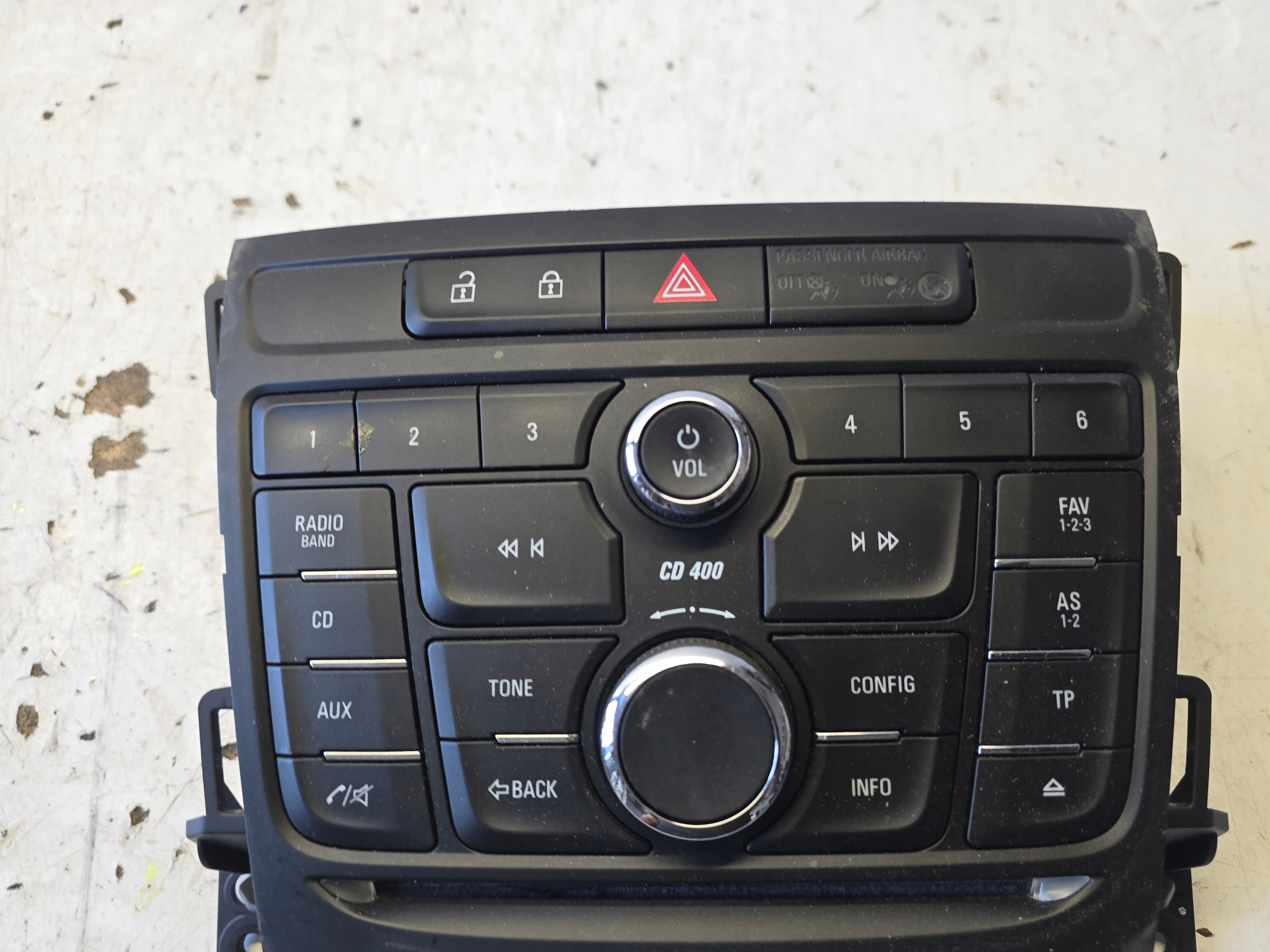 OPEL ZAFIRA C PANEL radio buttons CD 400 20875735