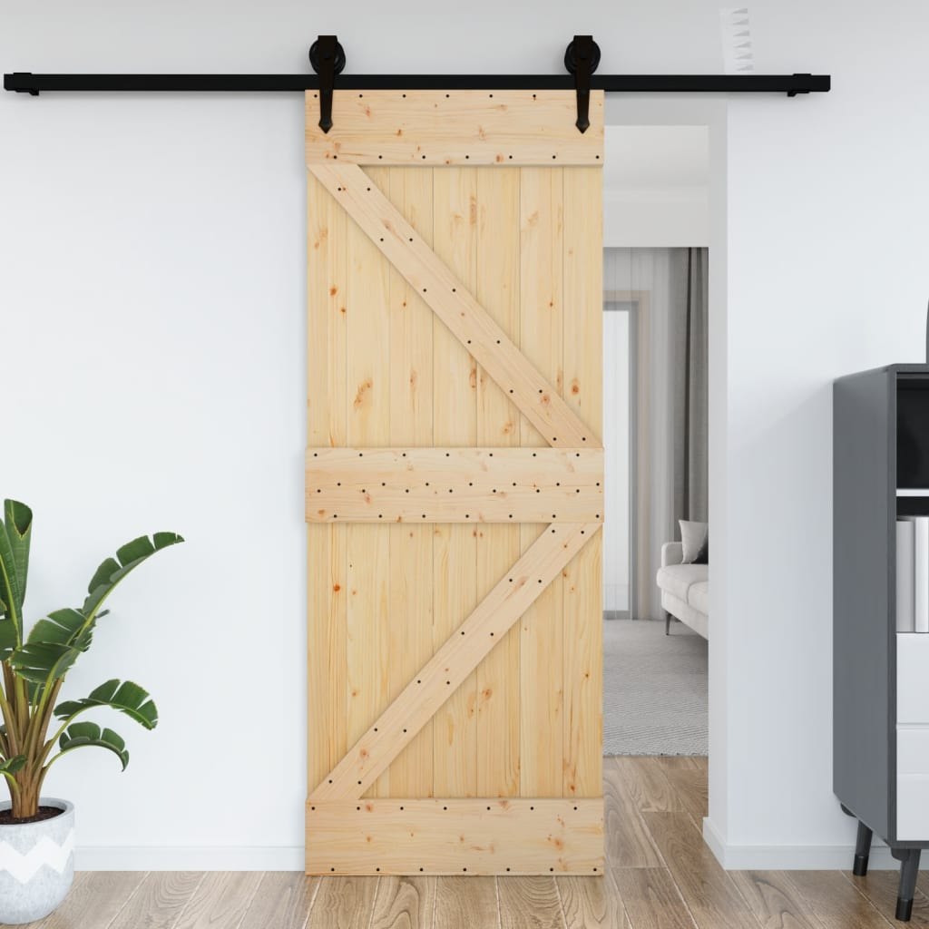 DRZWI PRZESUWNE 85X210CM DREWNO SOSNOWE Marka VidaXL