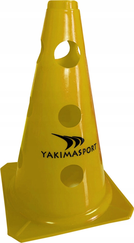 Pachołek treningowy z otworami 23cm Żółty