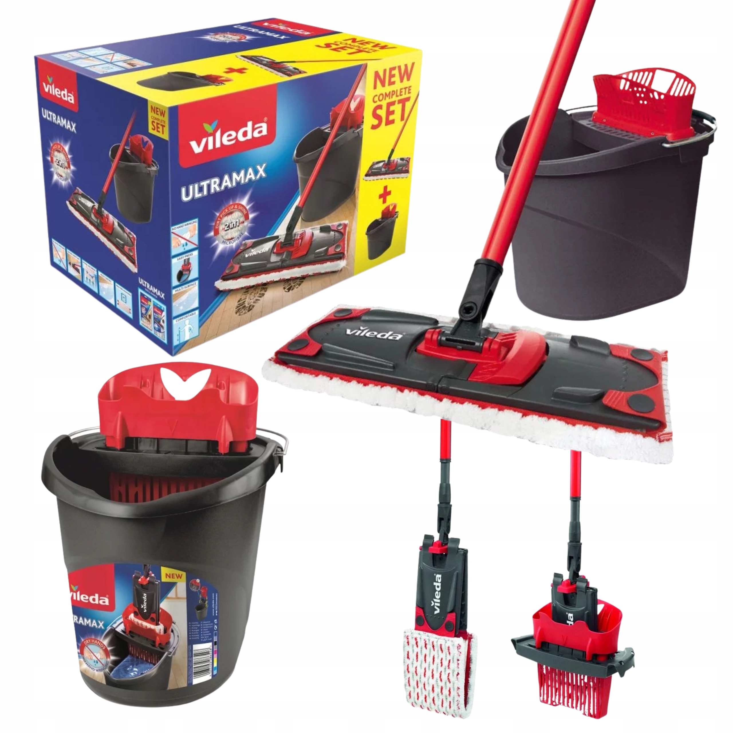 Levně Plochý mop Vileda UltraMax Box, odšťavňovač