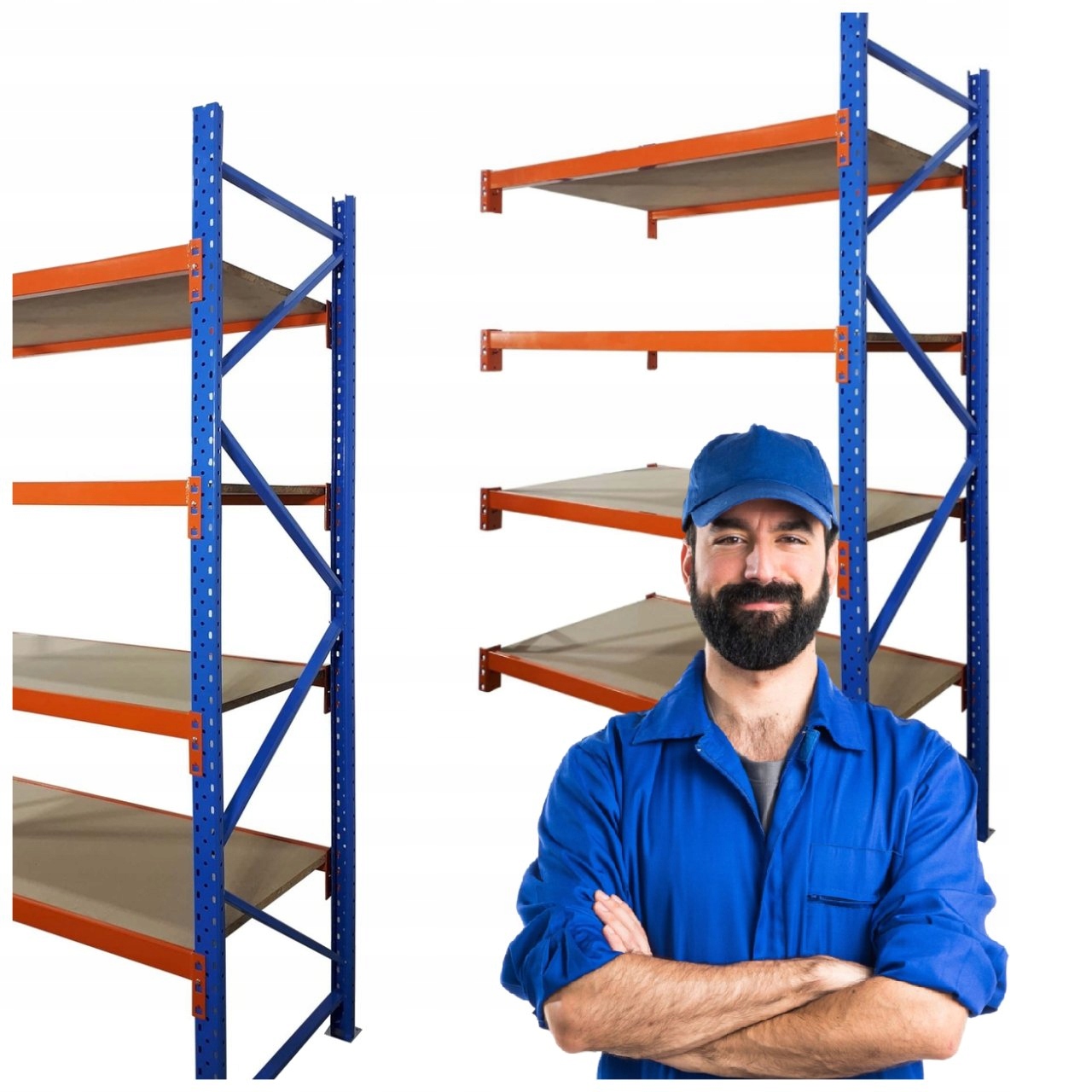 Skladový Kovový Regál Odolný, Police Silná, 4 Police H=2500 MM MRC-6D