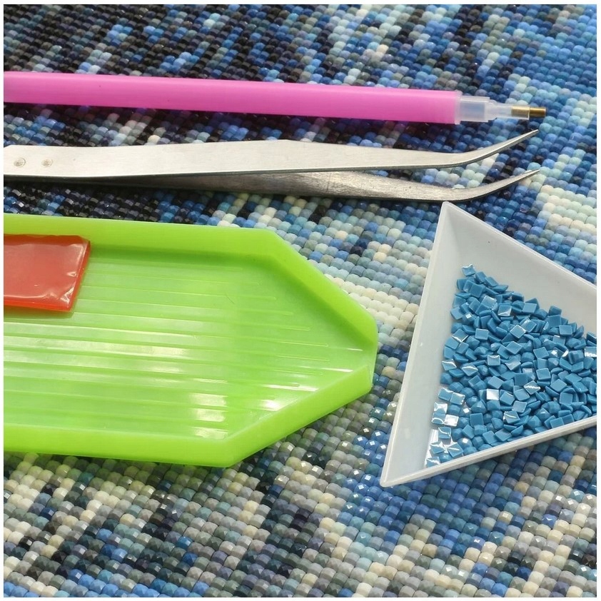 AKCESORIA HAFT DIAMENTOWY Diamond Painting ZESTAW Materiał plastik