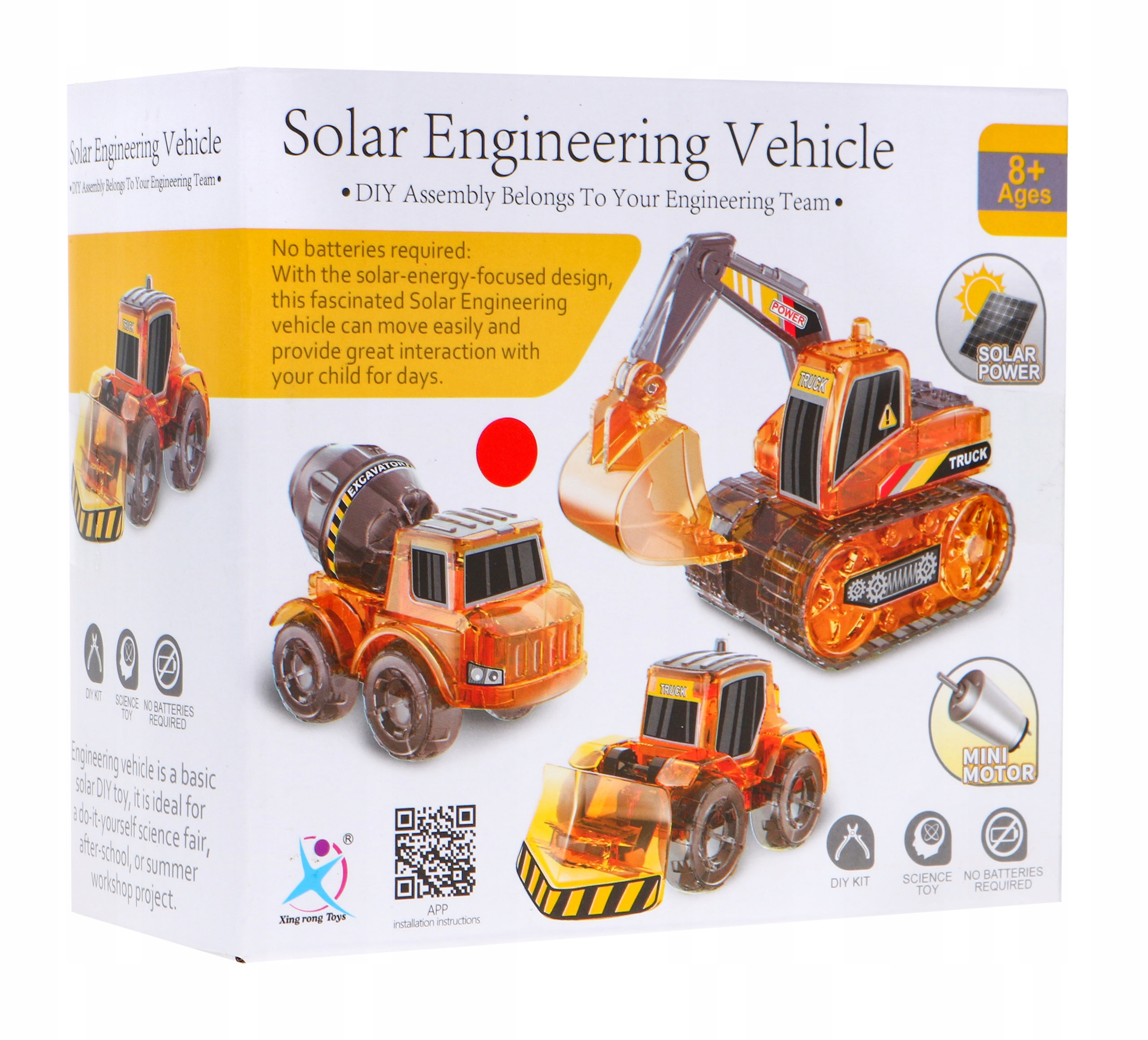 

Robot Solarny zestaw 3 sztuk pojazdów budowlanych