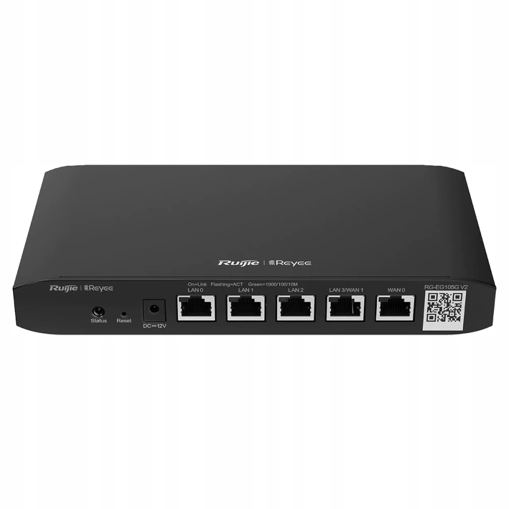 Drôtový Router Reyee RG-EG105G V2, Vpn, 4X Lan, 1X Wan, 128 Mb