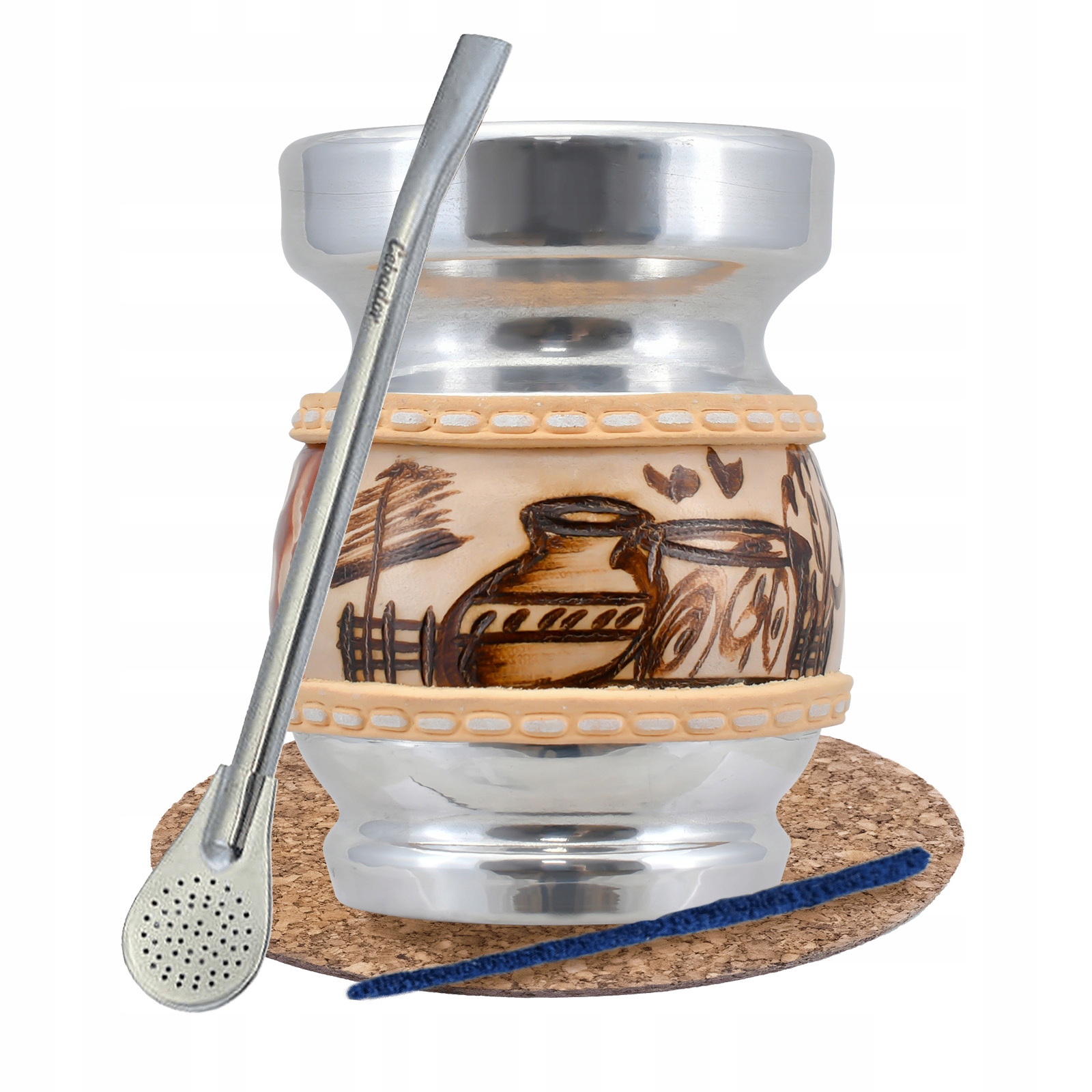 Matero Palo Santo Bombilla Inox Yerba maté