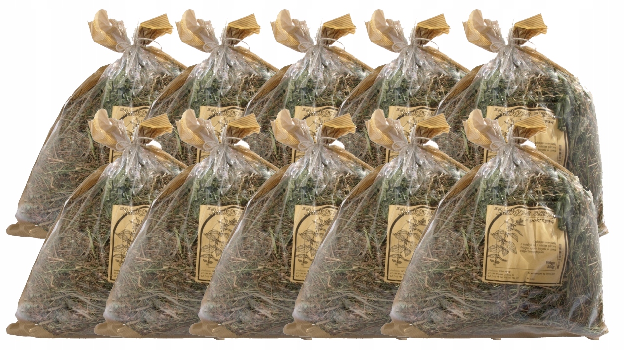 Levně Wio-Mar Jahodové seno pro hlodavce a králíky 300 g s kopřivou10 ks