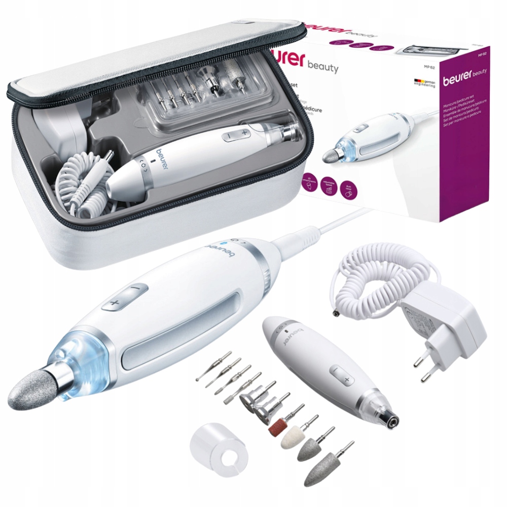 Bruska Na Nehty Manikúra Pedikúra Sada Beurer MP62 10 Nástavců