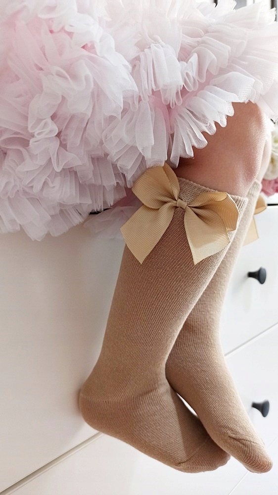 Podkolanówki skarpetki BEŻ BEŻOWE 86-92-98 1-3L