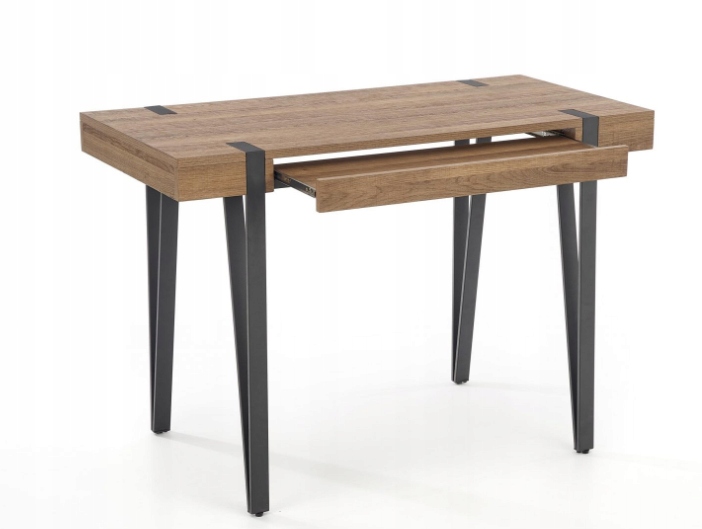 Biurko B39 orzech miodowy/czarne od Halmar