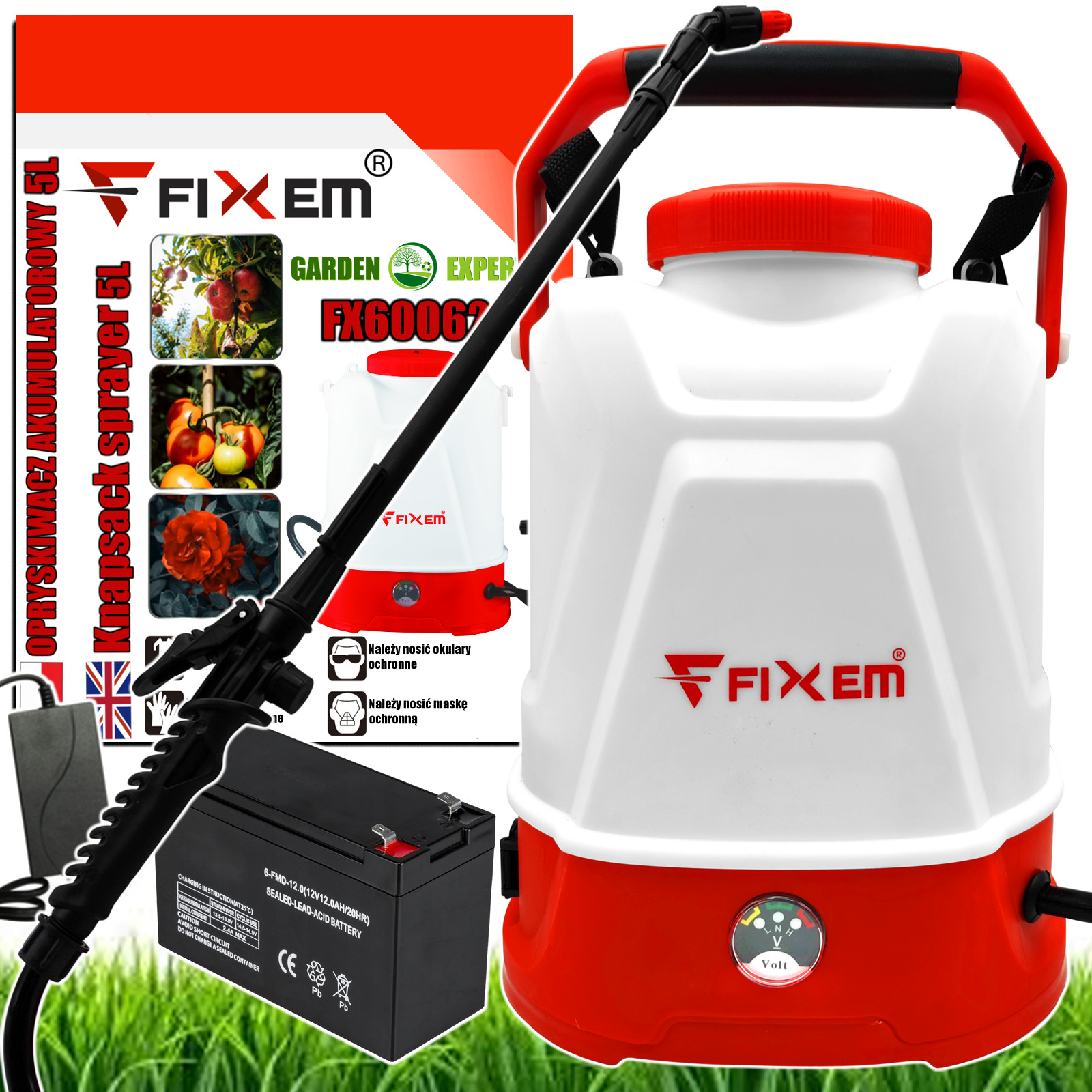 Akumulátorový postřikovač Fixem 5 l FX60062 Akumulátorový Postřikovač 5 l