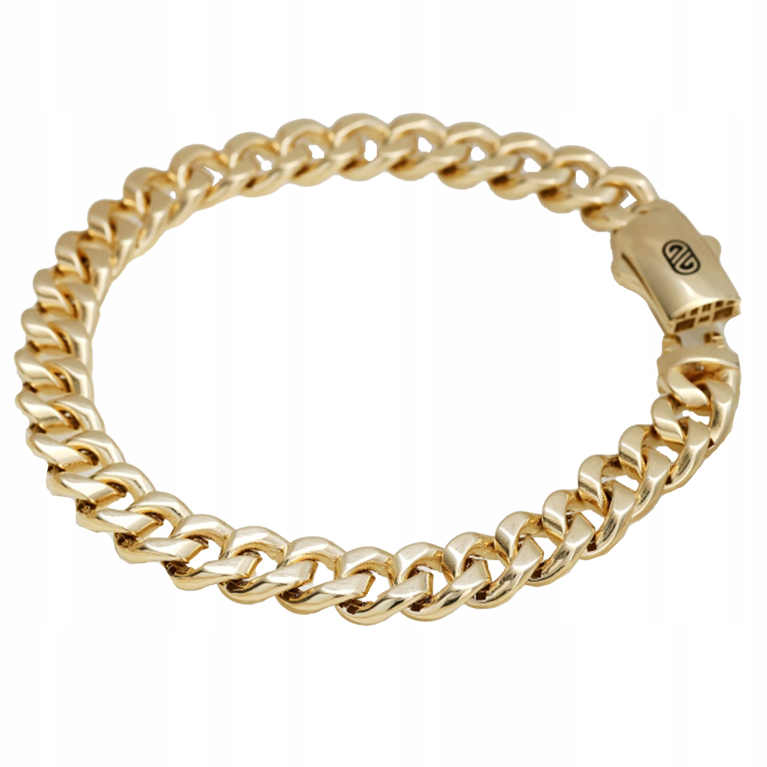 Zlatý náramek 585 efektní pánský originální masivní pancíř dárek