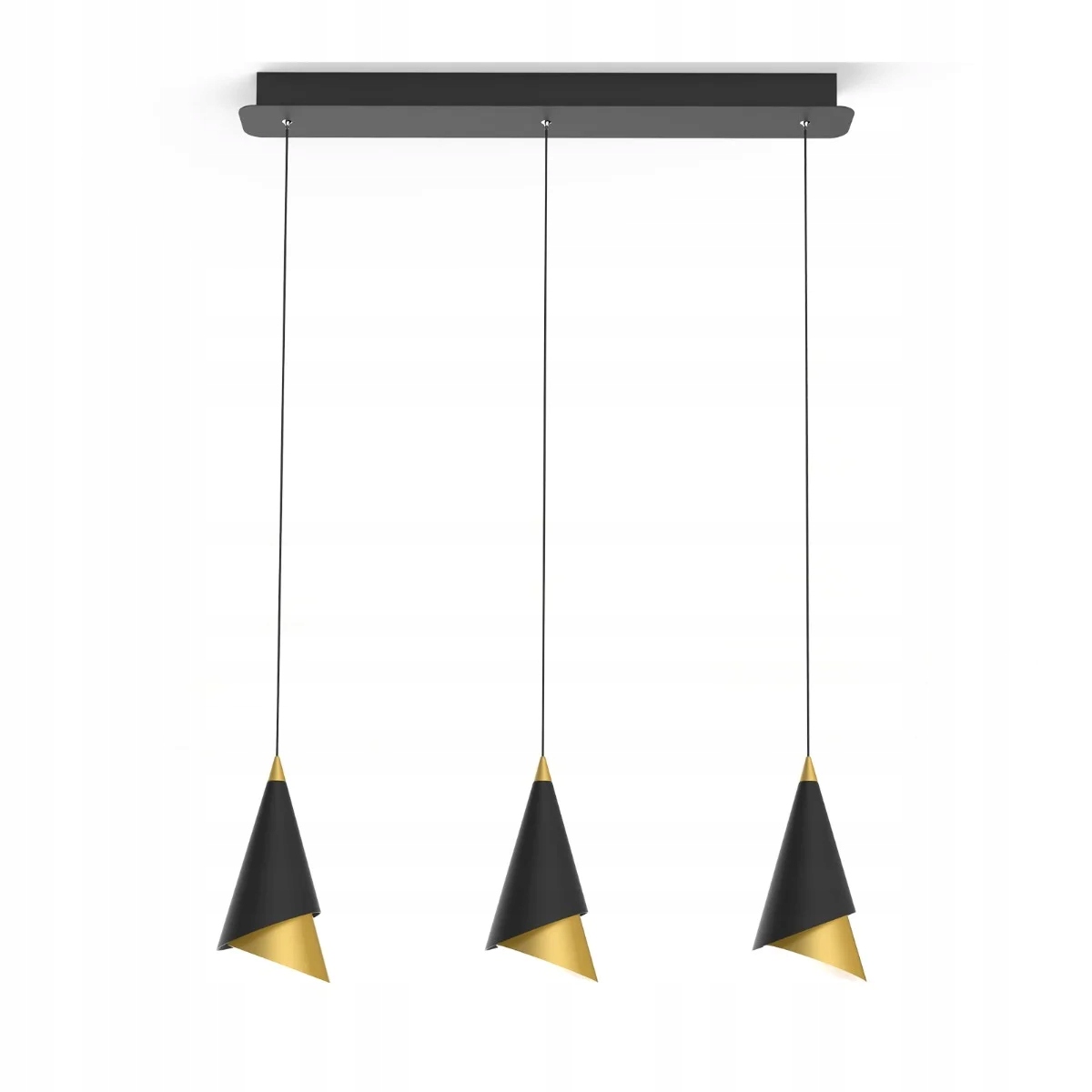 Italux Luster Raalto Led 3000K 3x21W čierny/zlatý moderný