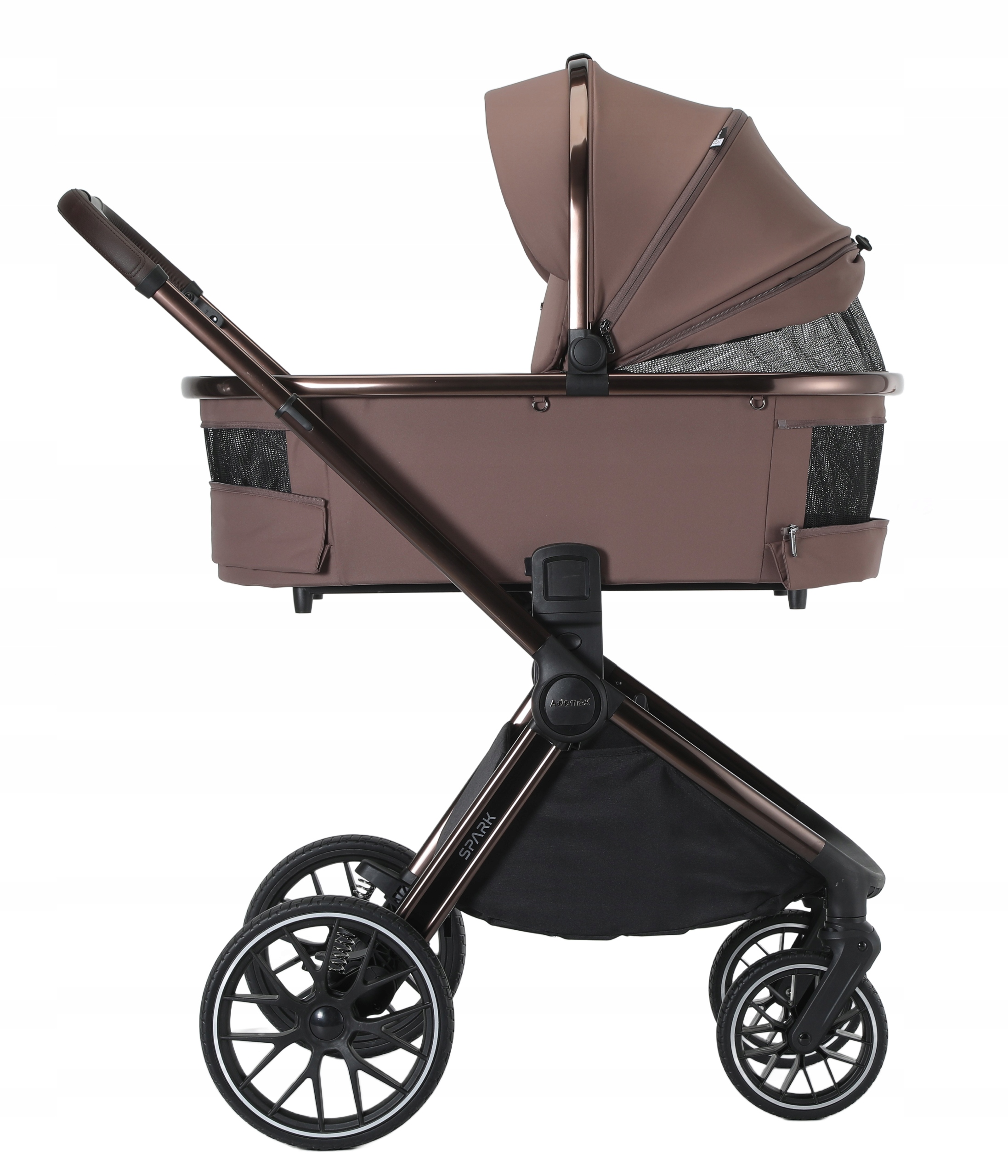 ADAMEX SPARK CHOCOLATE TRUFFLE WÓZEK DZIECIĘCY WIELOFUNKCYJNY 2w1 Marka Adamex