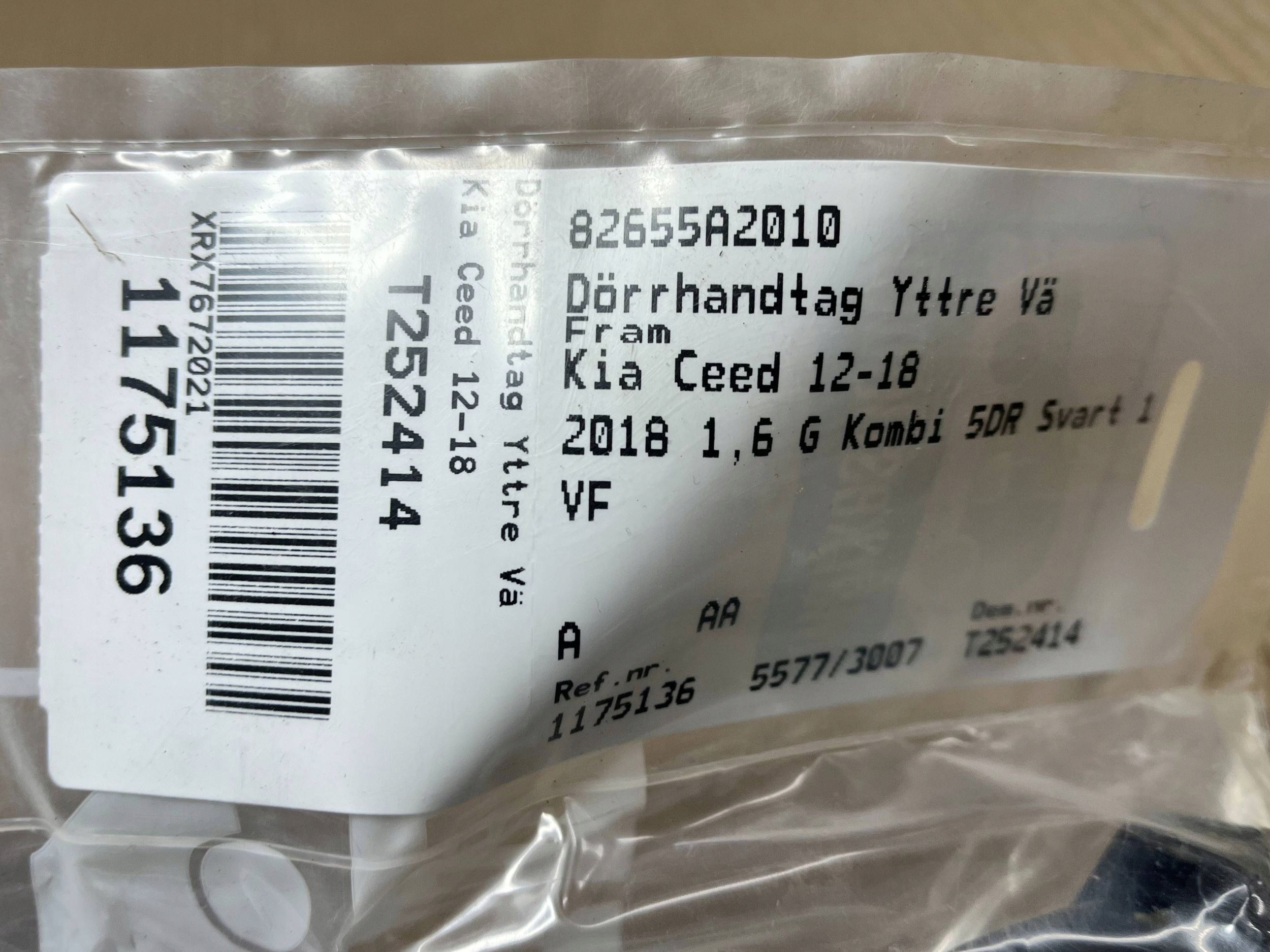 exterior handle door przednich left KIA Ceed 82655A2010