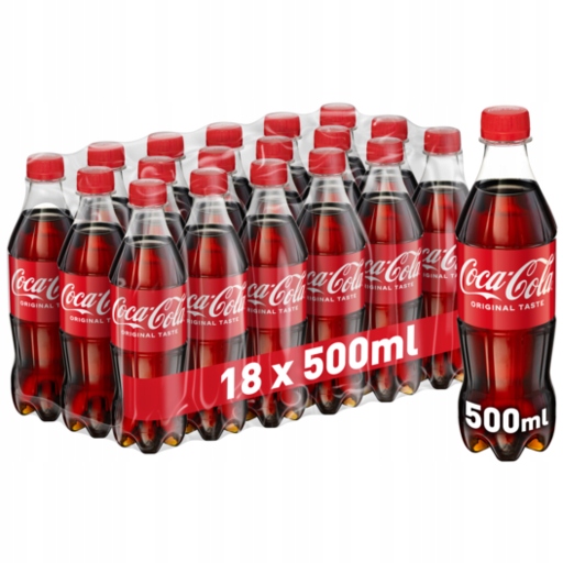Levně Coca Cola 500 ml 18 lahví z polské distribuce skupinové balení