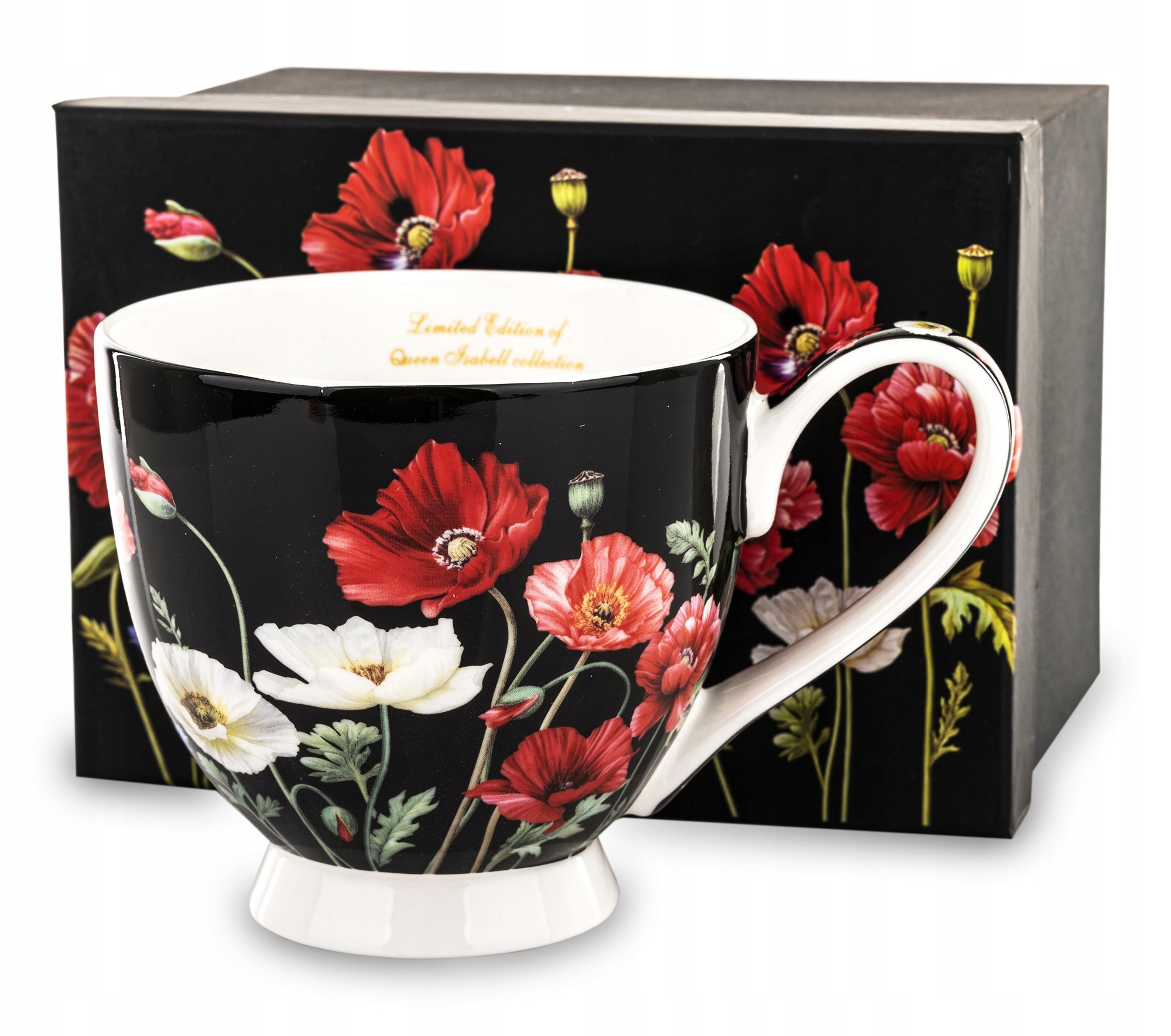 

Filiżanka porcelanowa jumbo duża kwiaty maki