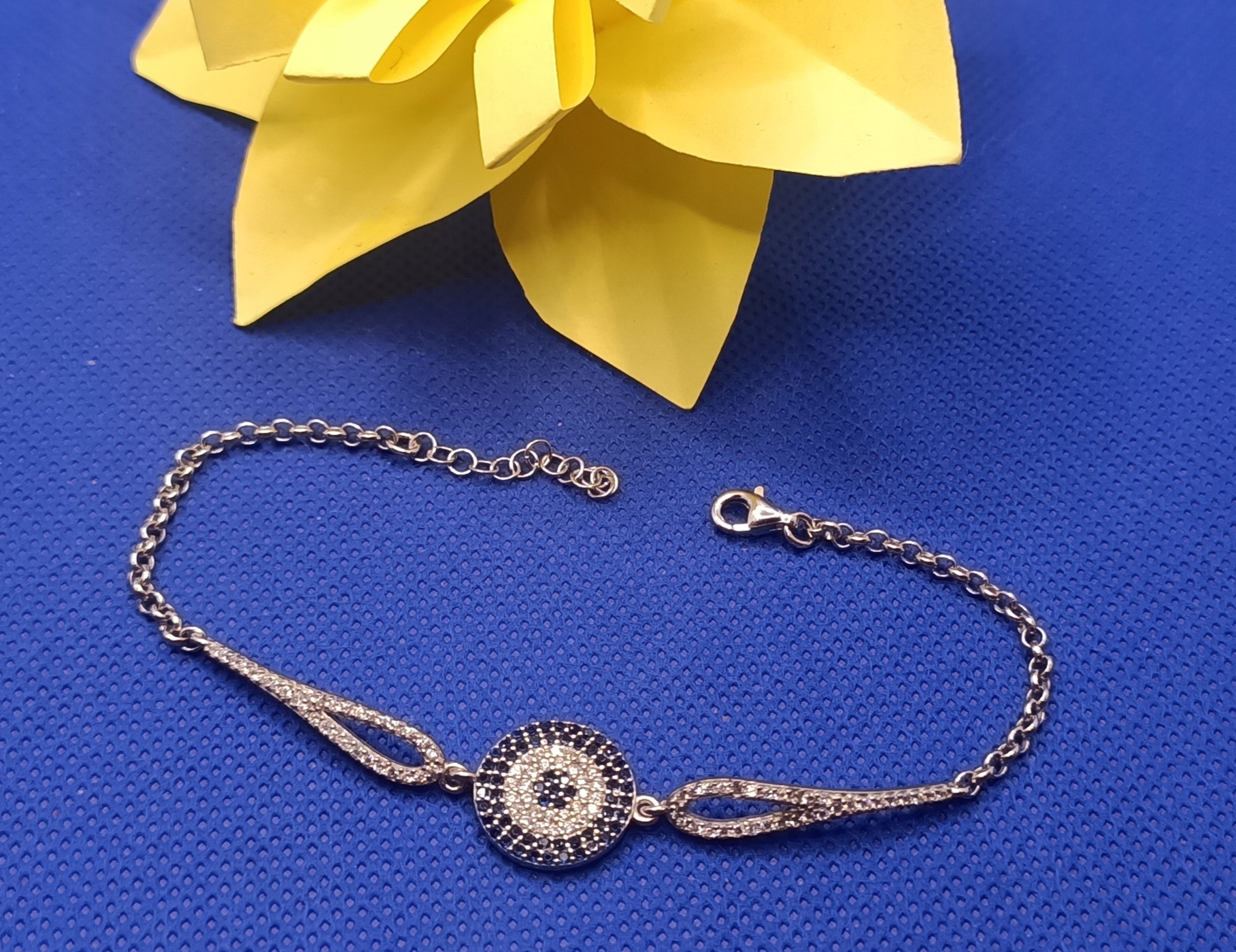 Dámský Náramek Slza A Oko Proroka Stříbrná Ryzost 925