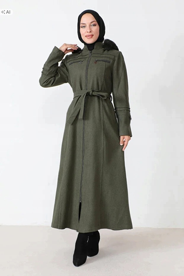 Dlouhý Klasický Kabát S Kapucí V Elegantním Stylu 46 5IA
