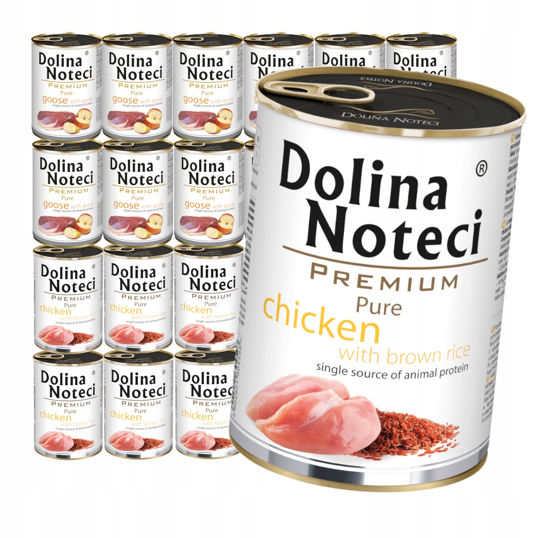 Levně Dolina Noteci Premium Pure Kuře a husa 24x400g Vlhké Krmivo pro psy Mix