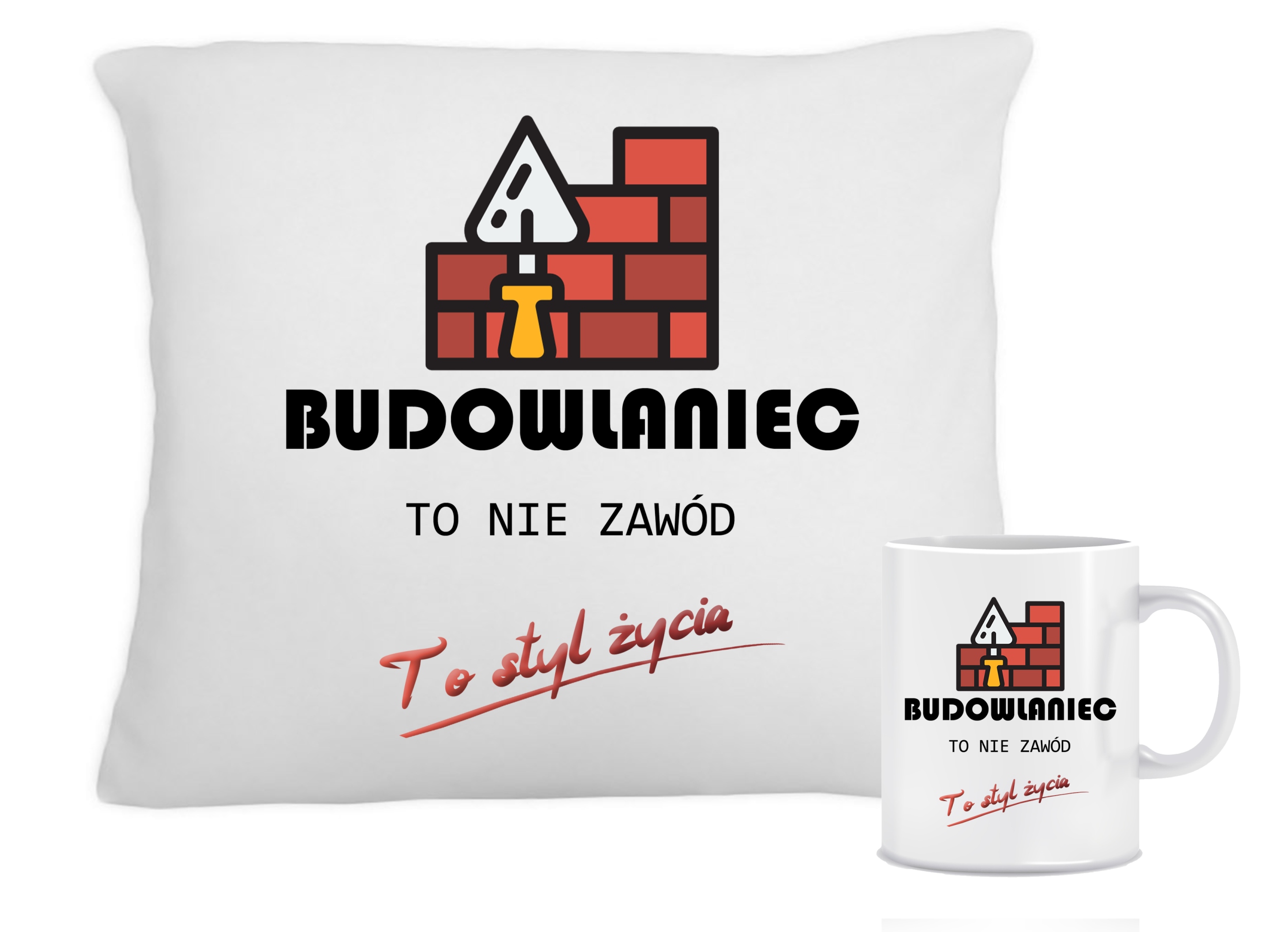 

Zestaw Poduszka Kubek Dla Budowlańca