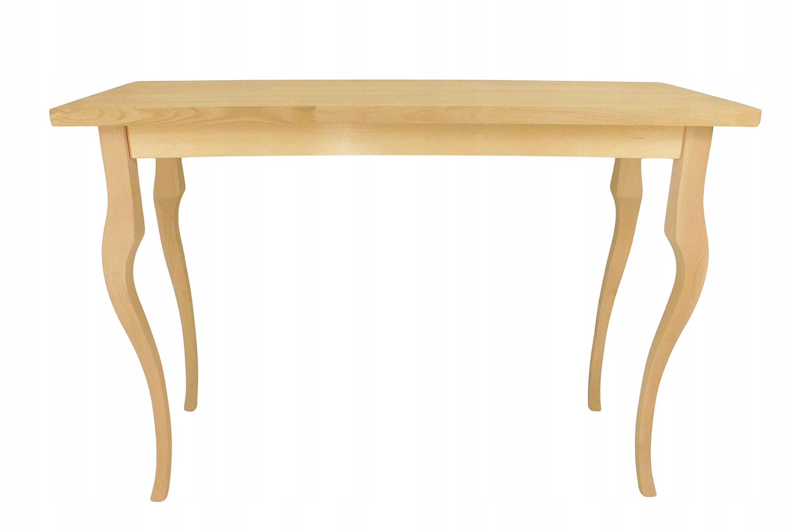 Stolek-Toaletní Stolek deska dub surový 110x45 cm, rám a nohy bukové lakované